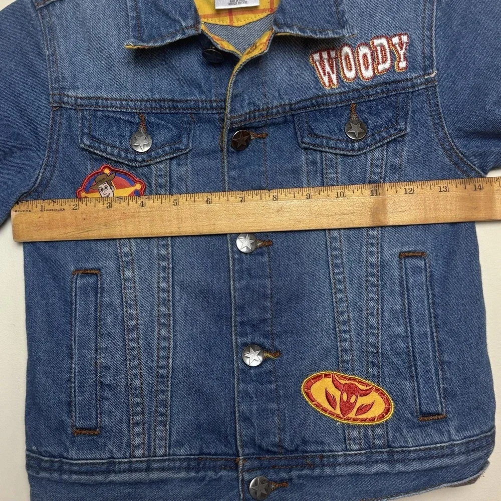 Disney Pixar Toy Story Woody Denim Jean Jacket Patches size 4